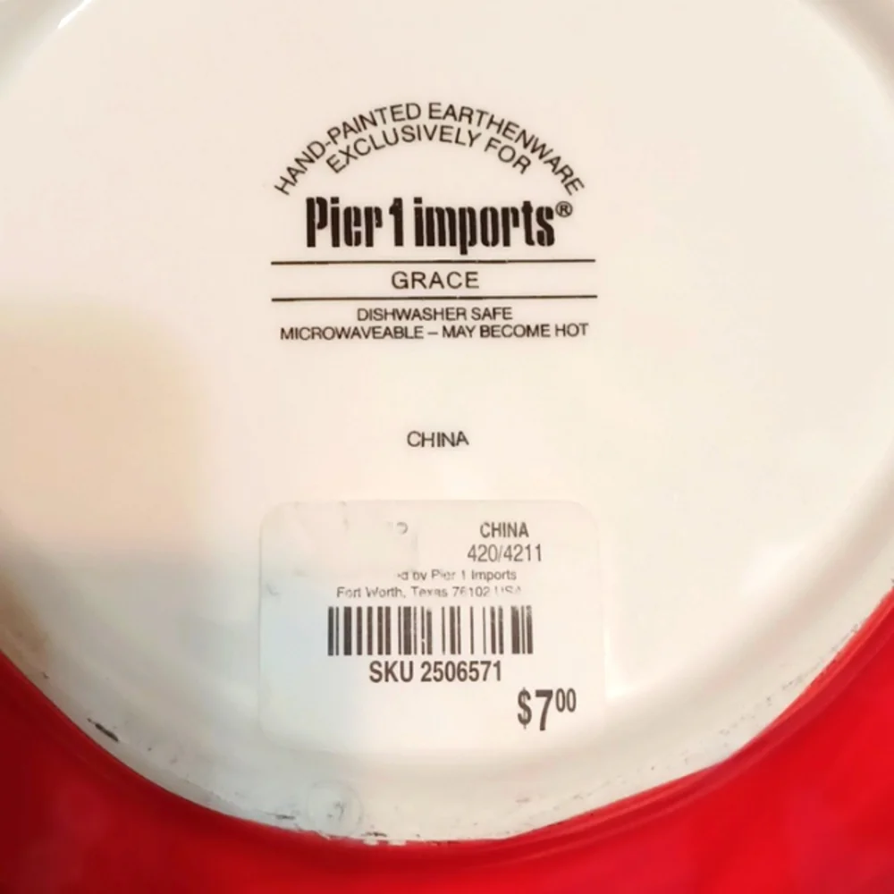 Pier 1 plates
